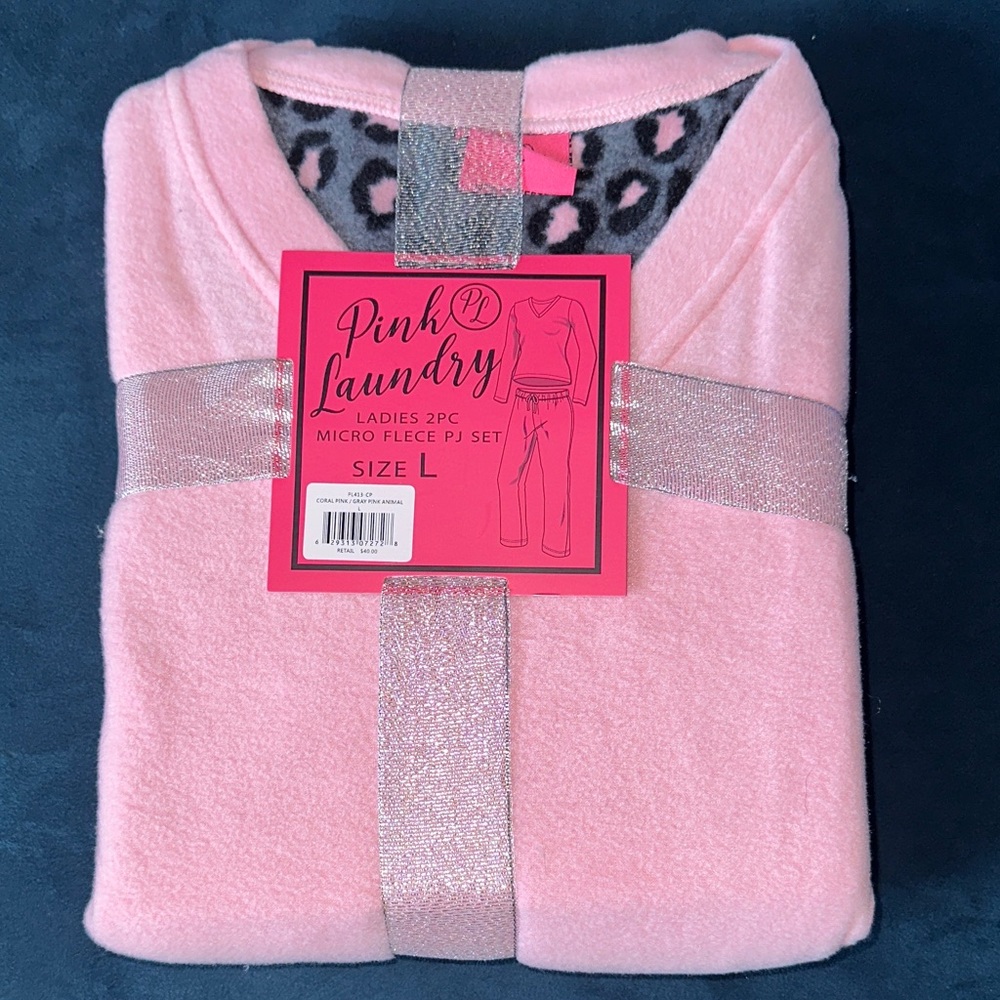 Pink Fleece Pajama Set